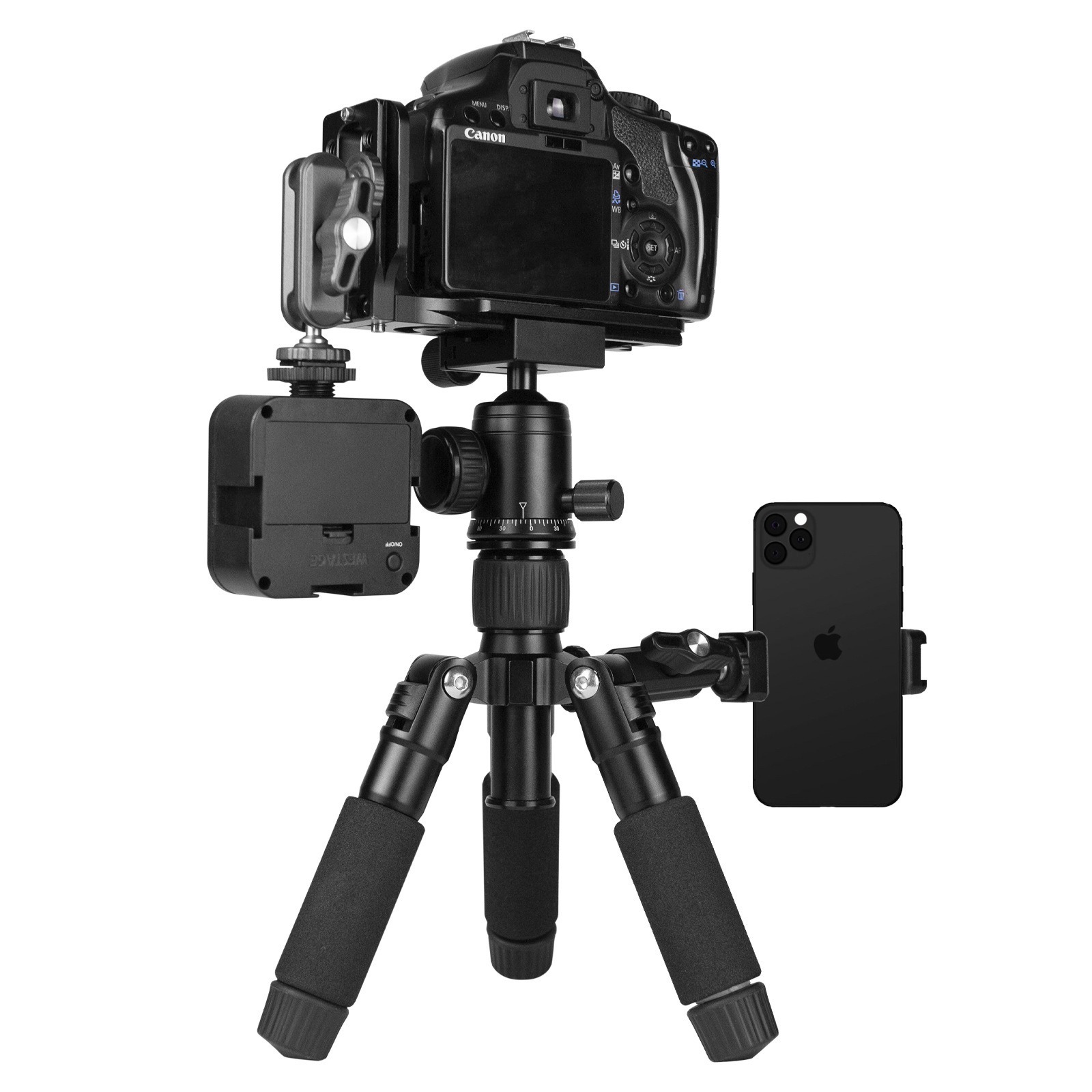 Adaptable a Gopro brazo mágico mano extraña guisante vaina de soporte de fotografía 360 grados rotación 1 / 4 soporte universal externo