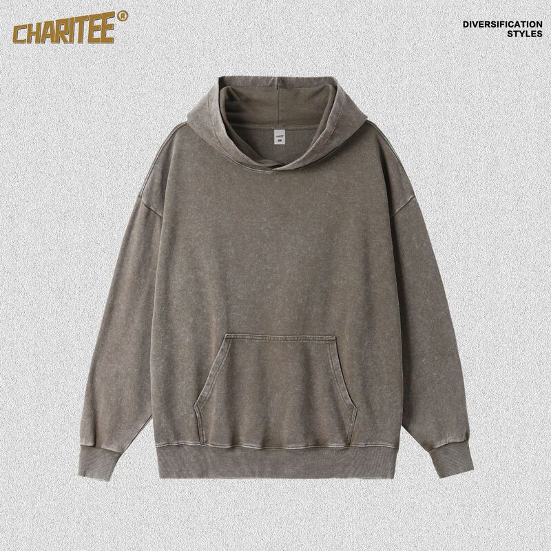 Men's New Style Ins American Vintage Loose Autumn and Winter Hooded Pullover Sweatshirt Hoodie Patchwork Couple Hoodie