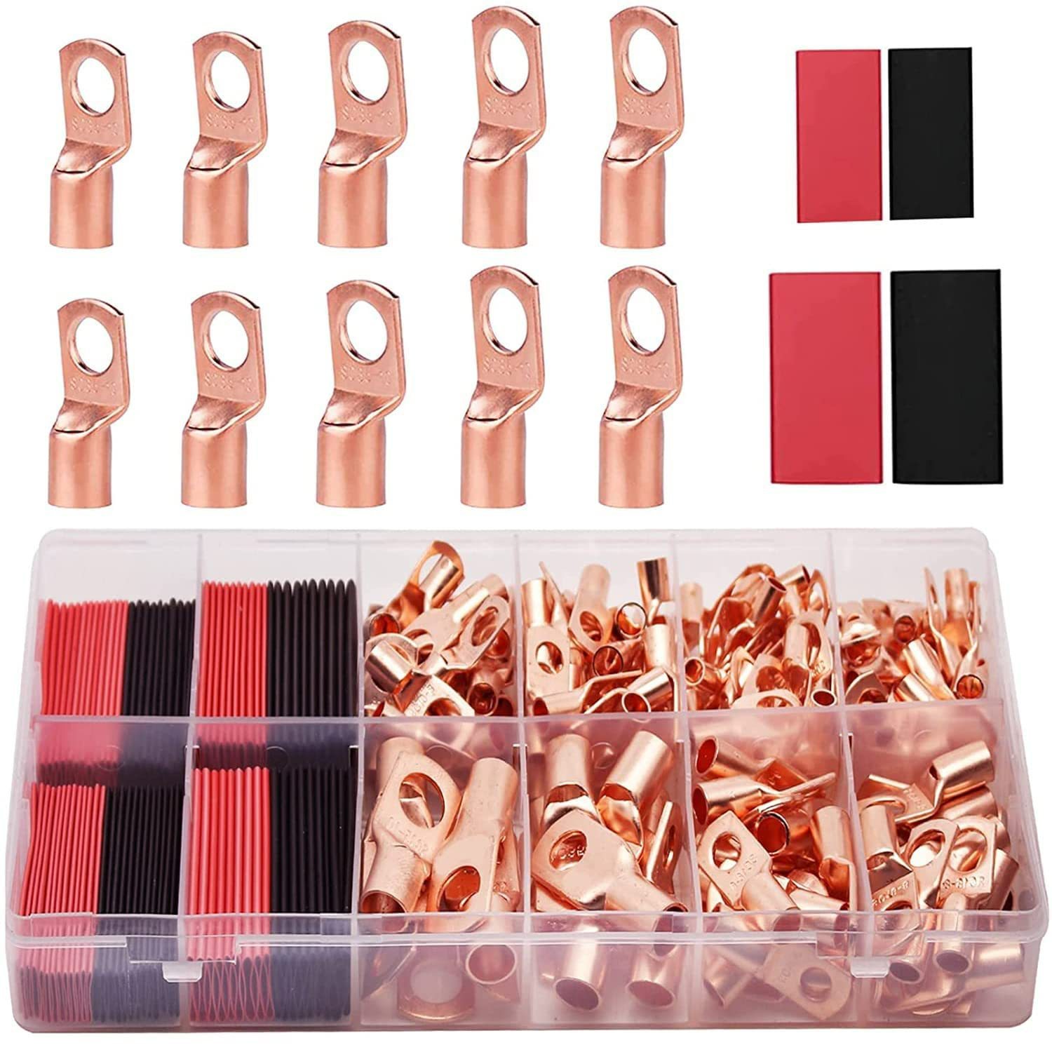 100pcs Gold+50pcs Cold Pressed Terminals+50pcs Heat Shrink T