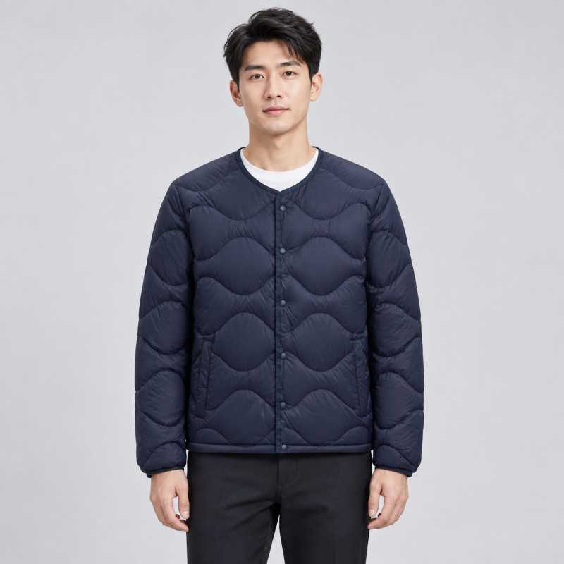 Pinghu Chixin 90 Velvet New National Standard Autumn and Winter Lightweight down Jacket Men's Short Lightweight down Liner Round Neck Casual Jacket Pinghu Chixin 90 Velvet New National Standard Autumn and Winter Lightweight down Jacket Men's Short Lightweight down Liner Round Neck Casual Jacket