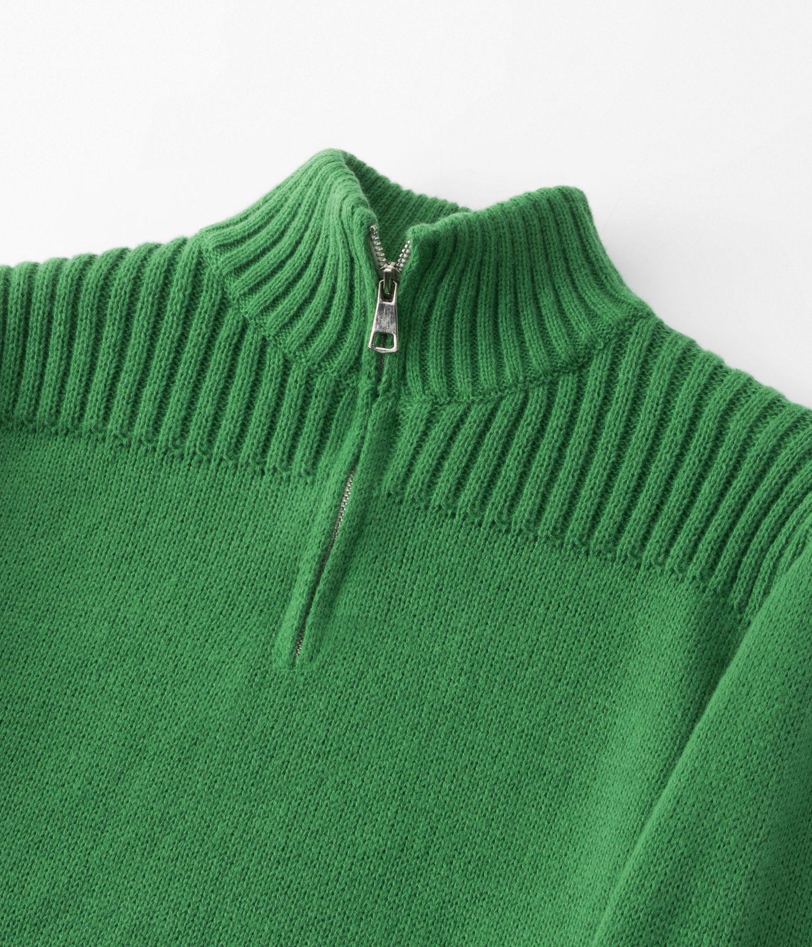 Maglione da uomo con collo alto e mezza zip - Pullover casual in maglia con vestibilità comoda, elegante e versatile per autunno inverno (verde)_voghion.com