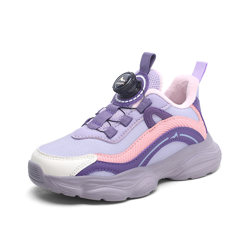 Fabricante mayorista de terciopelo calentamiento de cuero para niños zapatos de invierno al aire libre anti-derrapante zapatos deportivos al aire libre