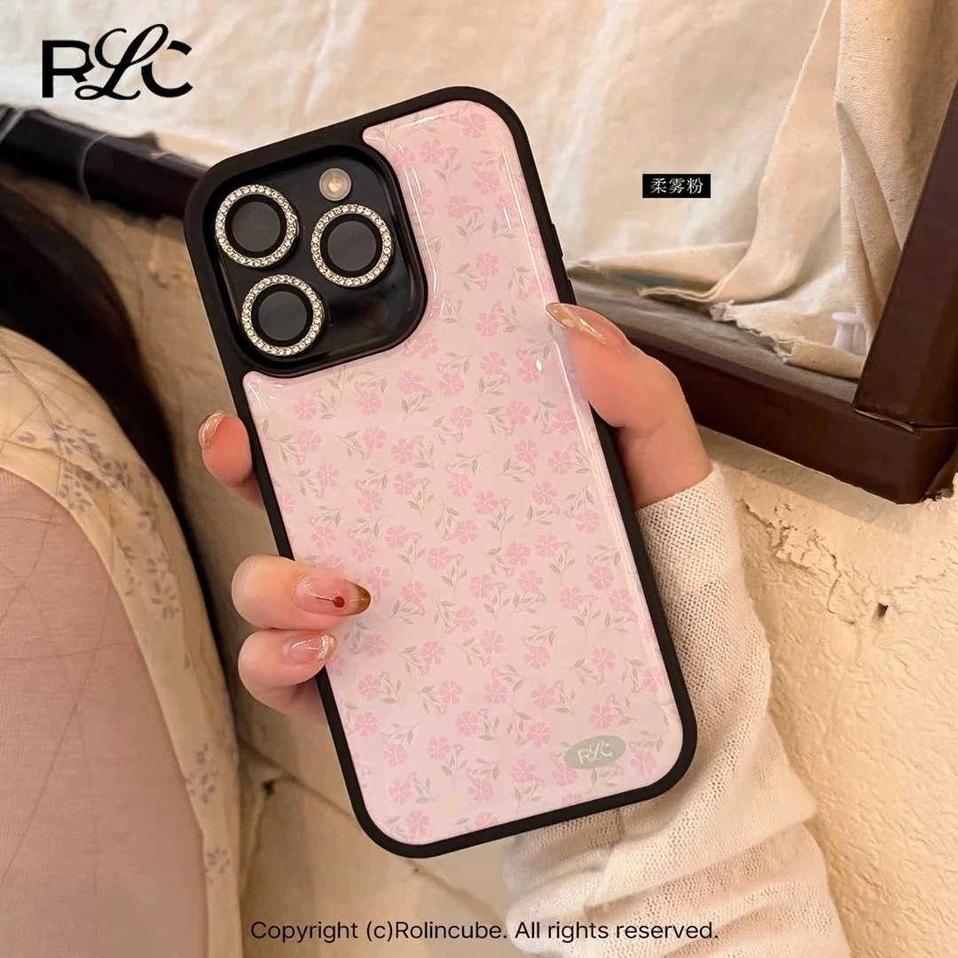 スマホケース (Apple) iPhone 17/16 シリーズ — ハイドロゲル、フローラルデザイン、