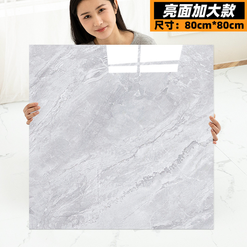 床ステッカー自己粘着床模造タイル光沢のある PVC プラスチック床ステッカーセメント床家庭用床革卸売|undefined