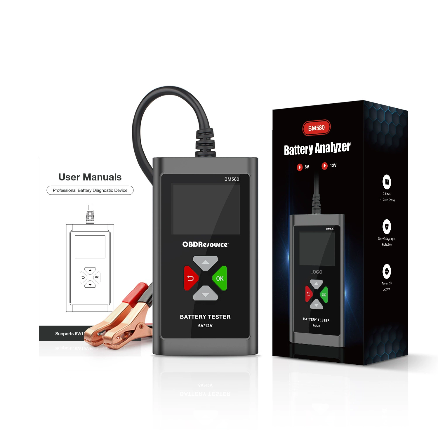 Тестер автомобильных аккумуляторов 6 В 12 В, тестер внутреннего сопротивления, тестер емкости аккумулятора, интеллектуальный тестер