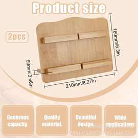 跨境木质卡片储物架酒店前台名片展示支架办公桌立式明信片收纳架