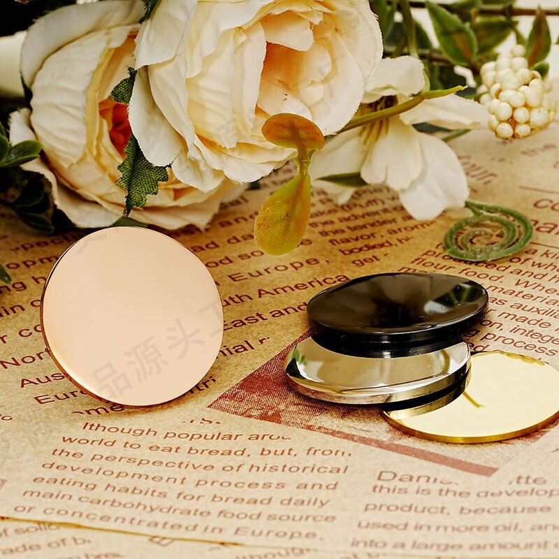 Cross-border bestseller stainless steel mirror polished round plaque decision coin, can be engraved, round jewelry accessory, vacuum electroplated