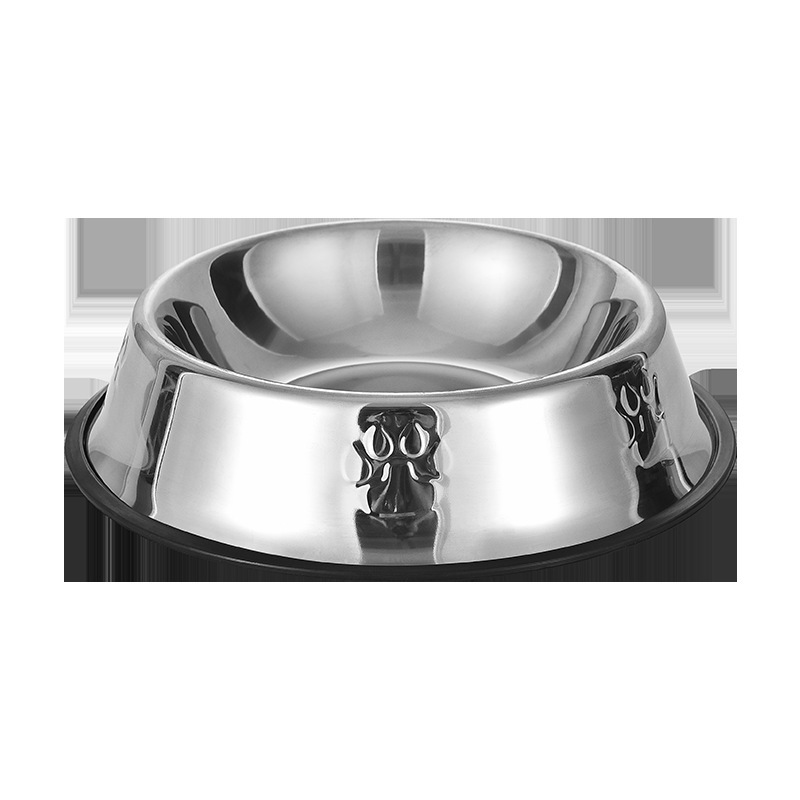 Tazón para mascotas de acero inoxidable antideslizante antidetonante perro cuenca perro tazón de fuente de alimentación de agua para mascotas gato tazón gato cuenca al por mayor