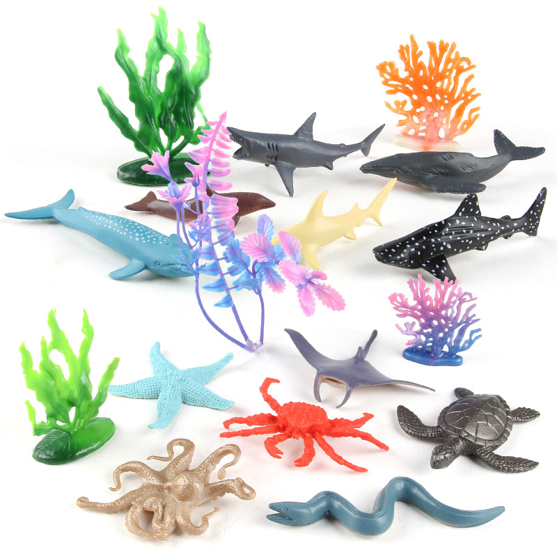 Simulación de exportación transfronteriza modelo animal marino tortuga ballena pulpo estrella de mar modelo escritorio decoración estática juguete