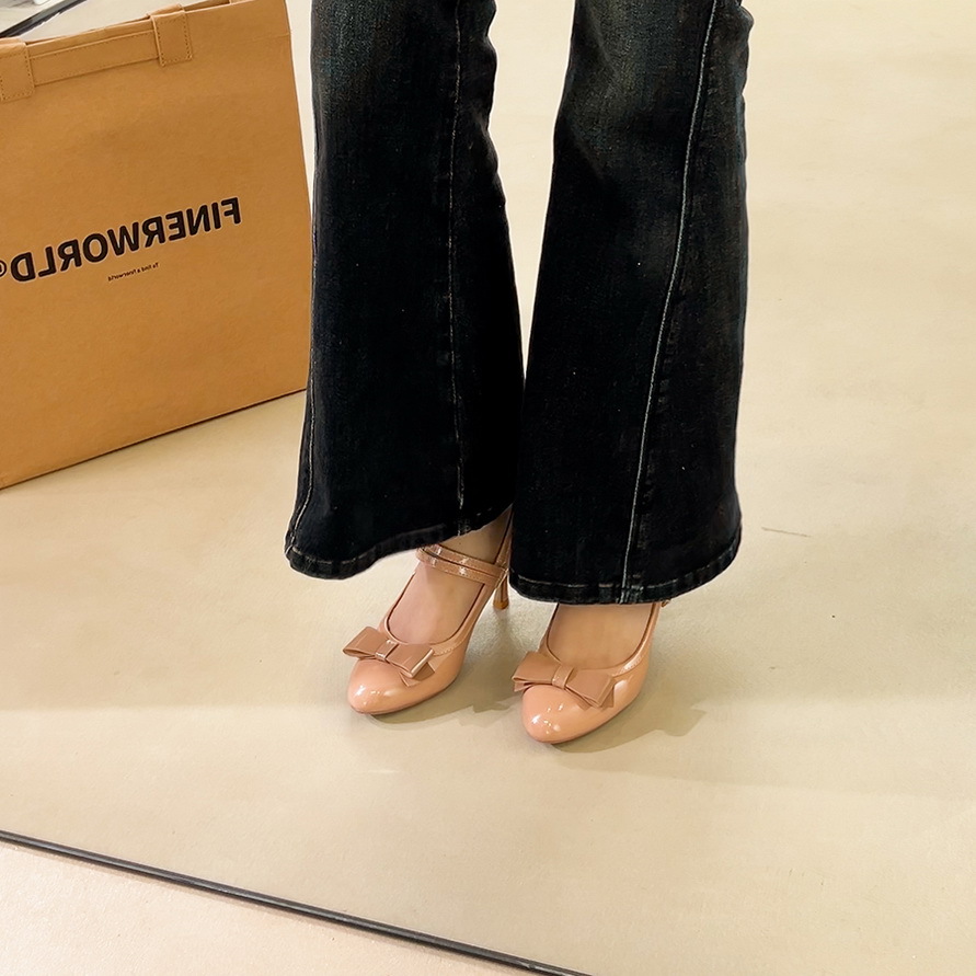 Scarpins stiletto mary jane estilo francês com laço_voghion.com