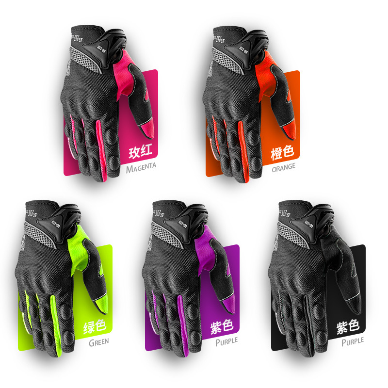 Motocicleta bicicleta guantes de montar suministros pantalla táctil carreras fuera de la carretera al aire libre Caballero completo dedo guantes de protección solar fábrica