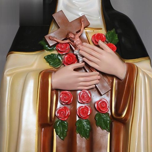 160cm Santa Teresa pequeña decoración de la figura de vidrio de fibra de vidrio decoración de la iglesia doméstica