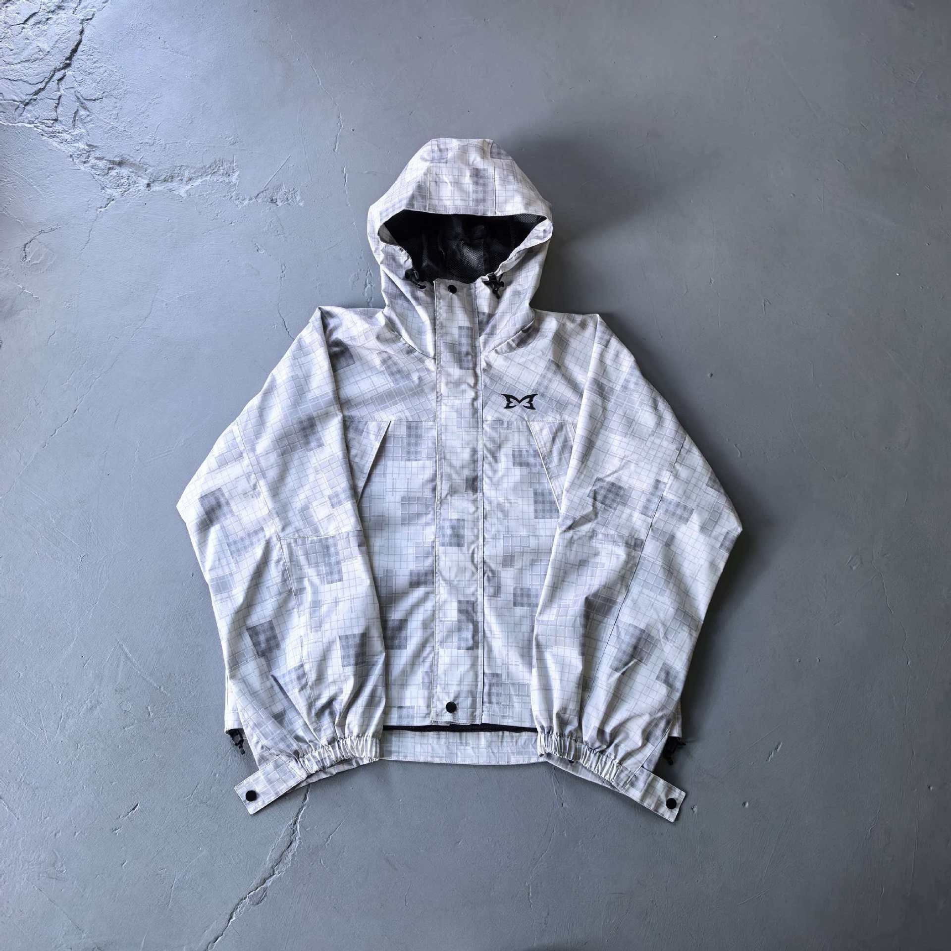 Mertra Patchwork Plaid Jacket Grey
