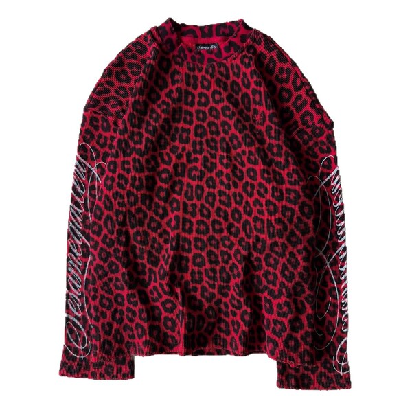 Retro trend brand long-sleeve with a round collar