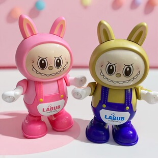 Dancing Labubu Exports Hot-Selling Electric Dancing Light Music Swinging Cute and Cute Labubu Kidsren's Toys
