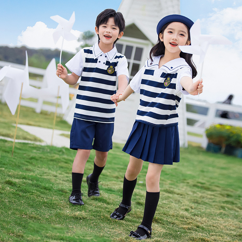 幼兒園園服夏裝英倫學院風兒童合唱演出班服套裝畢業照小學生校服