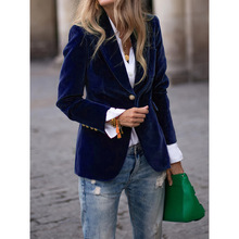 F 72981 Velvet Slim-Fit Blazer ��˿������С��װ����ͨ�¿���