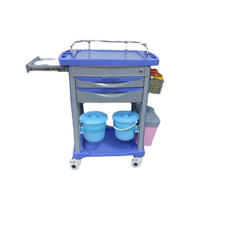 ABS car dressing change trolley medicine delivery ambulance nursing car medical equipment table infusion car thickening ABS car dressing change trolley medicine delivery ambulance nursing car medical equipment table infusion car thickening