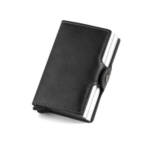  new supply of men's RFID aluminum alloy card holder, double card box metal card holder wallet