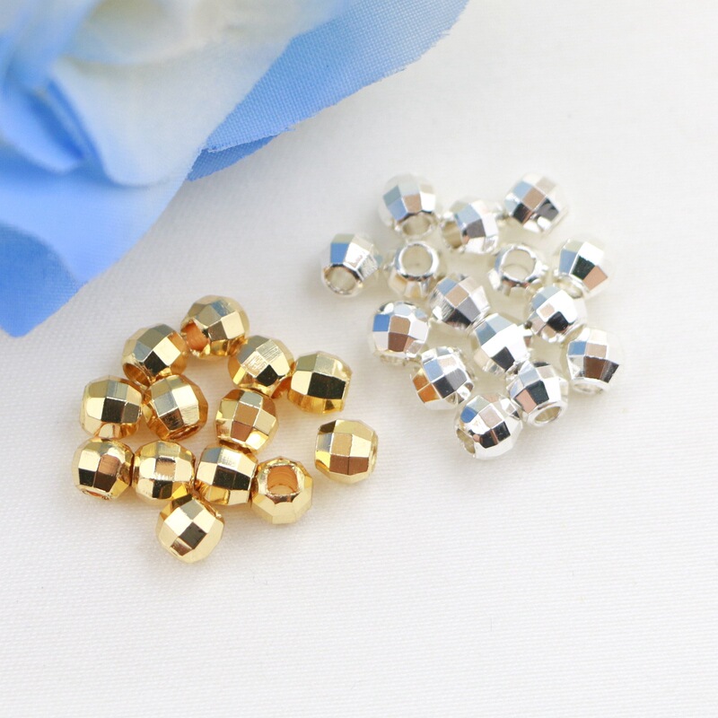 14K gold-wrapped solid laser beads cut spacer beads diy bracelet necklace beaded jewelry accessories material 14K gold-wrapped solid laser beads cut spacer beads diy bracelet necklace beaded jewelry accessories material
