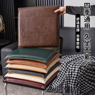 油蜡皮软包坐垫奶茶店方形椅子垫餐厅卡座吧台座垫咖啡馆纯色椅垫