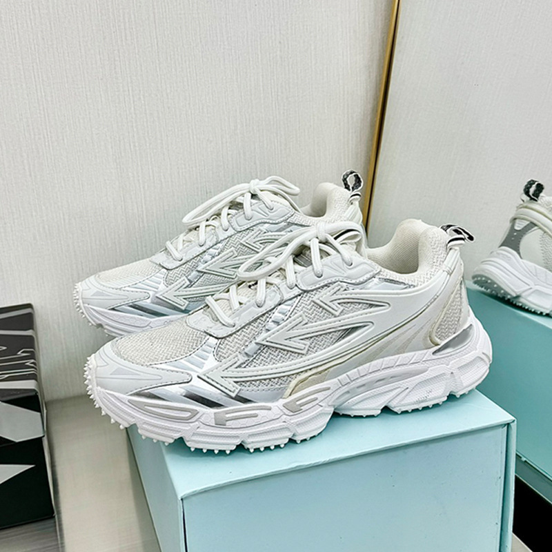 外国貿易 2025 新しいオフ 3 本の矢印メッシュ男性と女性の厚底スポーツとレジャーランニングシューズカラーマッチング|undefined