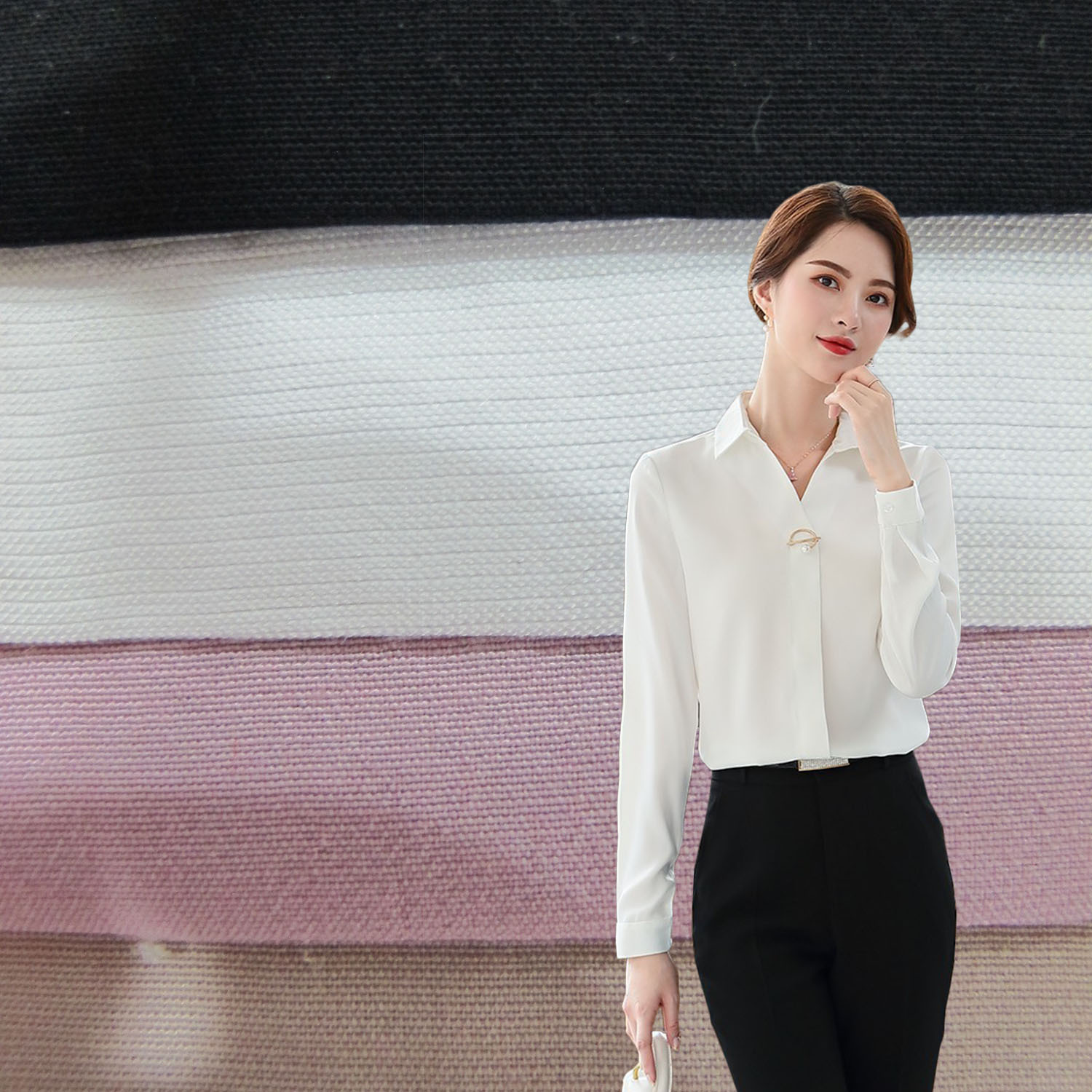 梭织冰丝爽面料S599涤棉春夏时尚抗皱褶女装连衣裙服装布手感柔软