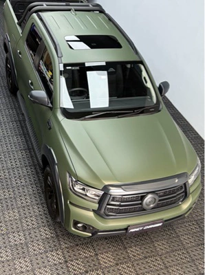 PET satin military green car color change film, TPU ceramic military green paint protection film, colored car wrap