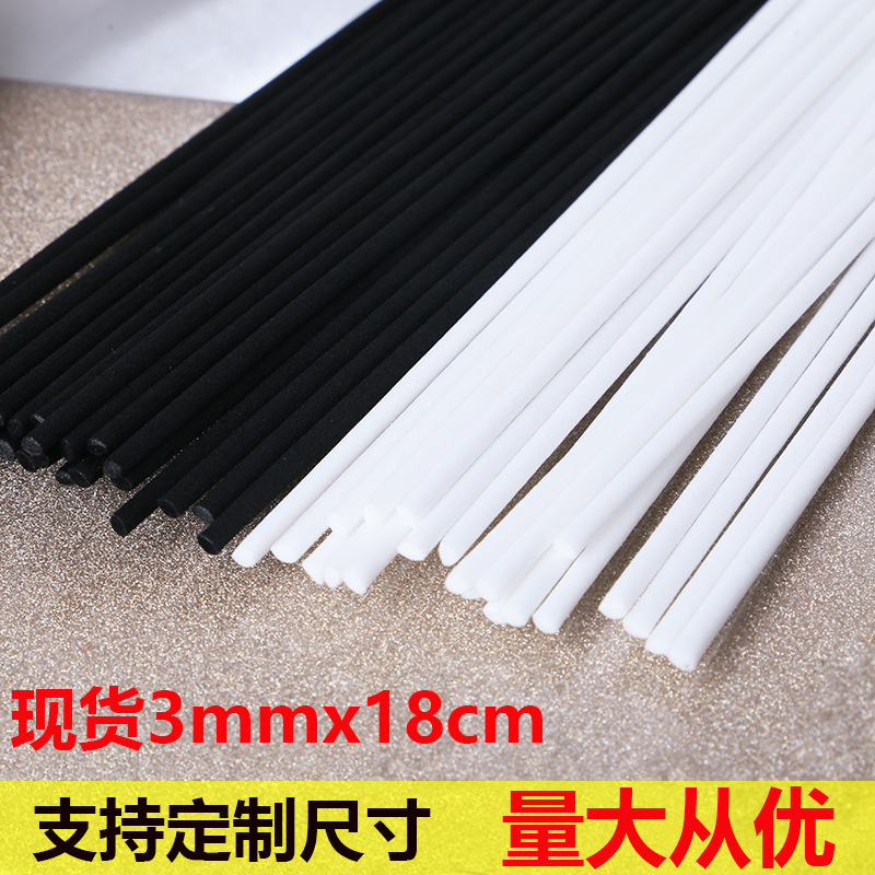 Varillas aromáticas blancas de 3 mm y 18 cm en stock, varillas de fibra para aceites esenciales, varillas difusoras de aroma.