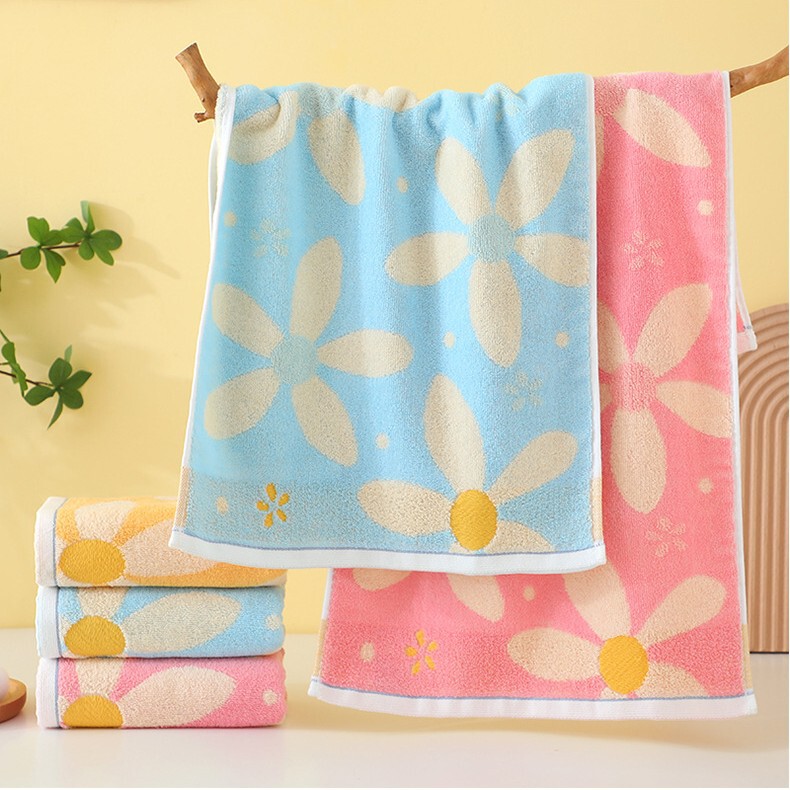 Gaoyang Manufacturer Pure Cotton Towel 20 Count Super Soft Jacquard Face Towel Shopping Mall Supermarket Household Quick-Drying Cotton Towel Embroidered Logo