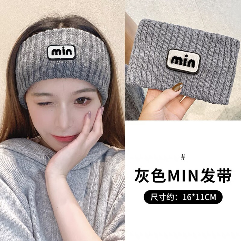 新商品の頭飾り千鳥格毛糸のヘアバンドの女性の広い縁の月子のスカーフが交差しています。|undefined