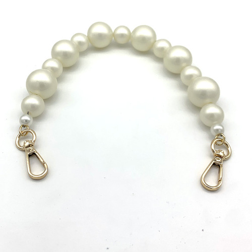 Guangdong factory direct supply of bag hardware accessories DIY pearl bag chain strap fashion pearl handle