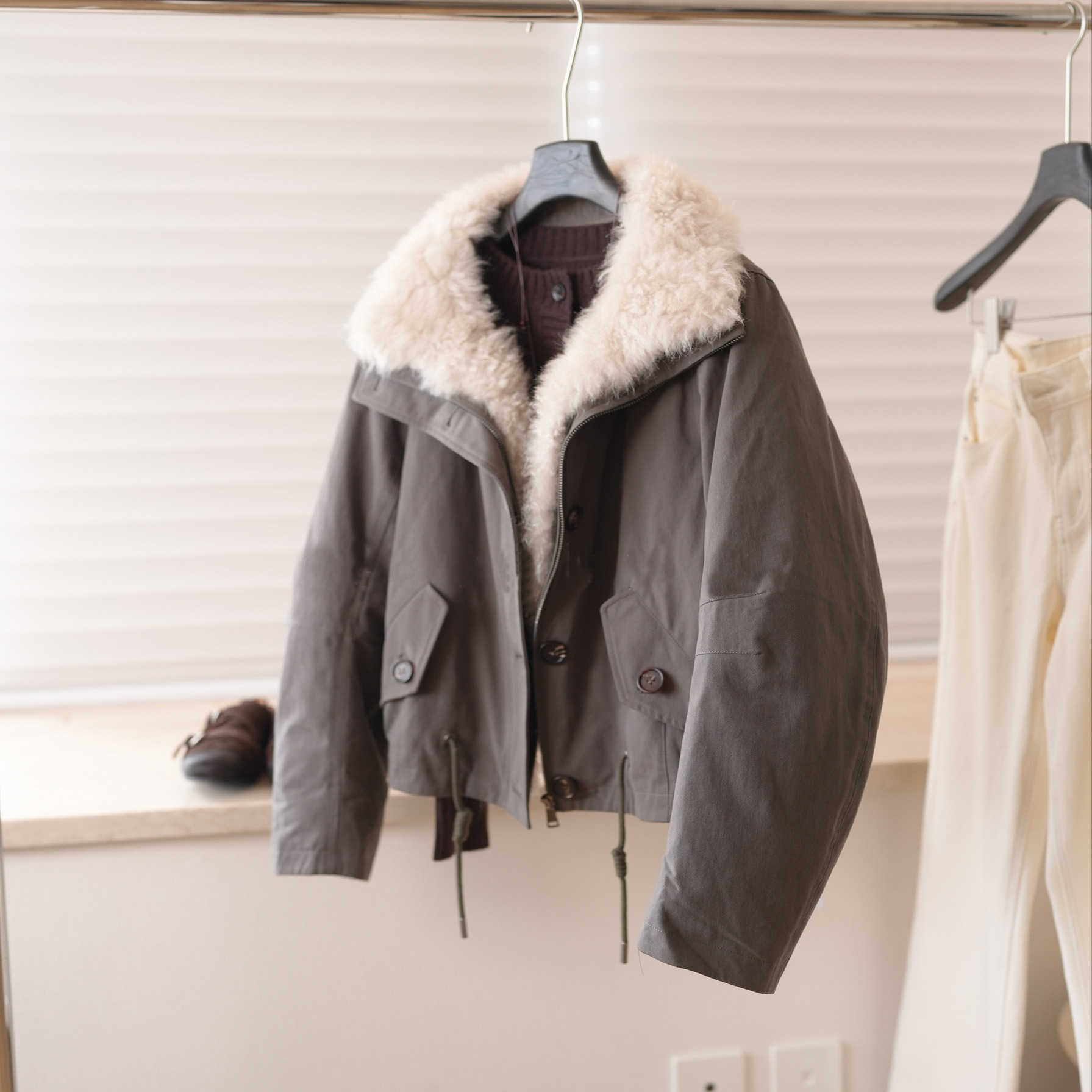 【90 White Cashmere】Goat Cashmere Fur Collar Parka Windproof down Jacket, Warm, Lightweight, Wind-Resistant, New Winter Style for Women