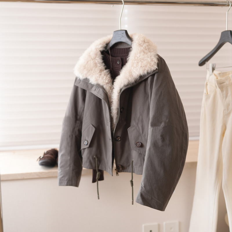 【90 White Cashmere】Goat Cashmere Fur Collar Parka Windproof down Jacket, Warm, Lightweight, Wind-Resistant, New Winter Style for Women