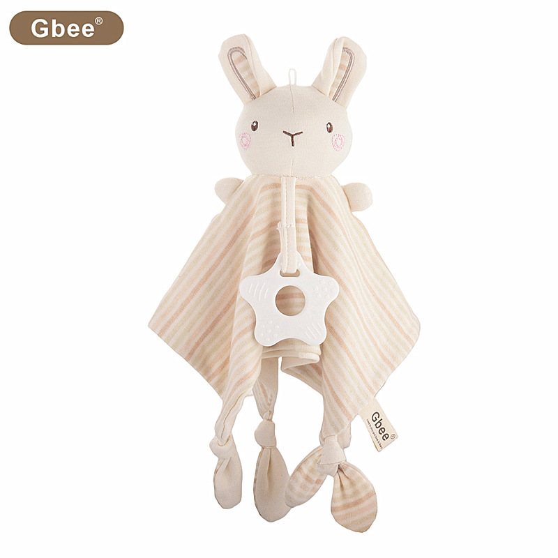 Organic rabbit, teether, soothing towel, organic cotton