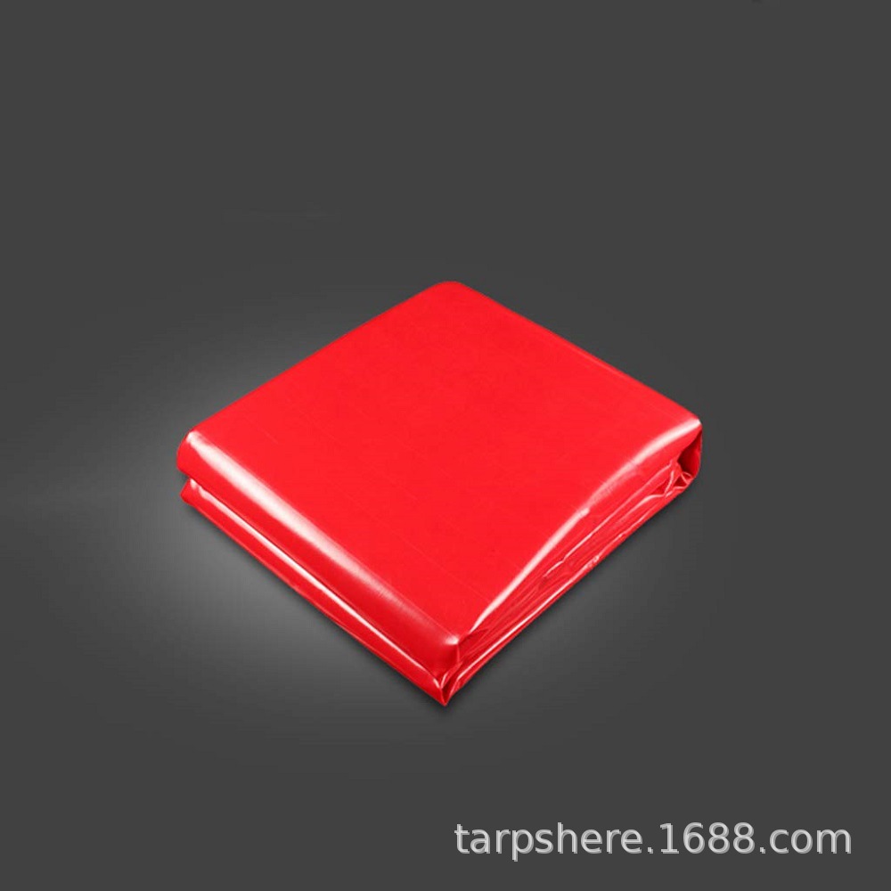 红色PVC加厚篷布 卡车货场涂塑盖布 耐磨防水油布 三防苫布