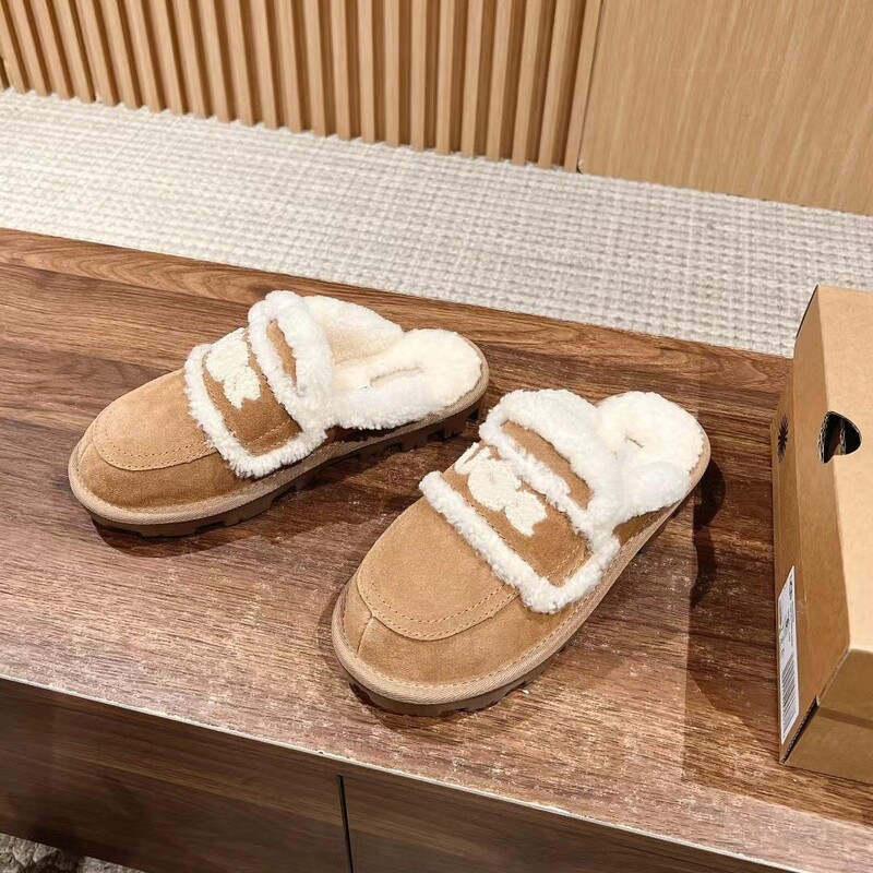 High Version U Home Snow Boots for Outdoor Wear, Women's Warm Birkens with Fur, Plush Thickened Embroidered Closed-Toe Mules High Version U Home Snow Boots for Outdoor Wear, Women's Warm Birkens with Fur, Plush Thickened Embroidered Closed-Toe Mules