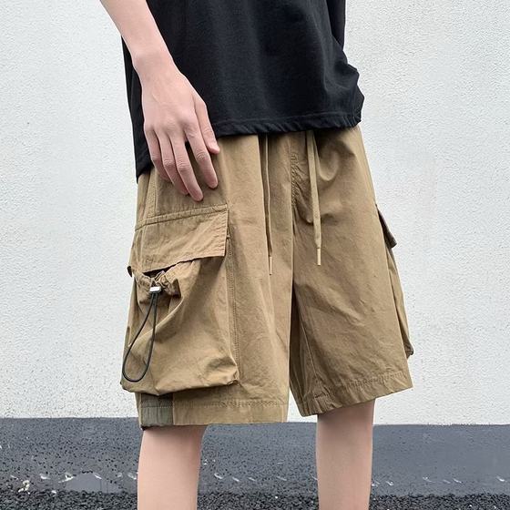 2025 New Arrival American Style Retro Tooling Shorts Men's Five-point Pants Summer Loose Straight Trendy Brand Sports Leisure