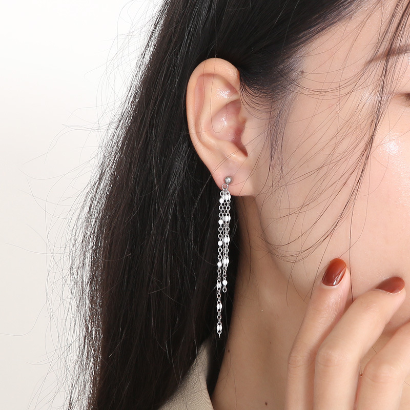 Women's Gender Elegant Style PVD Coated 18K Gold Plated Geometric Titanium Steel Elegant Waterproof Non Tarnish Drop Earrings