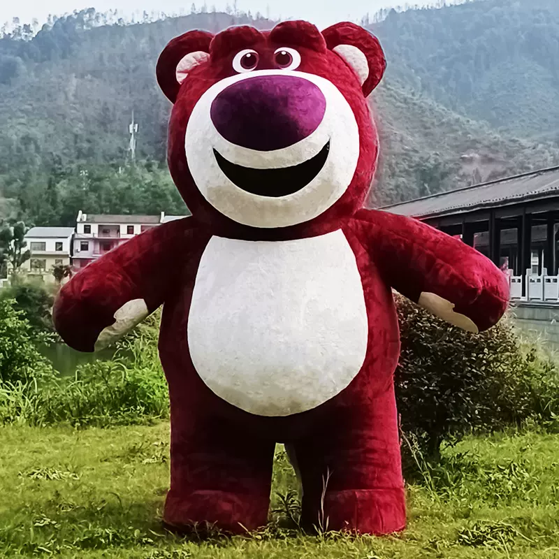 充气草莓熊卡通人偶服装2米玩偶服活动表演成人演出服造型