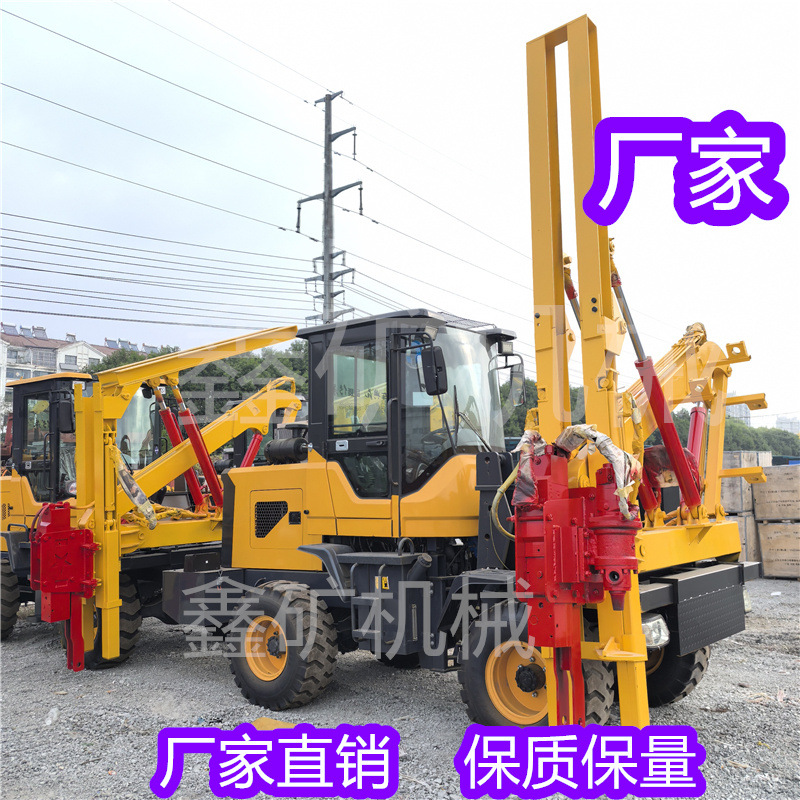 打桩机三角钢管木桩打墩机农场护栏抗公路护栏打桩机建筑水泥桩