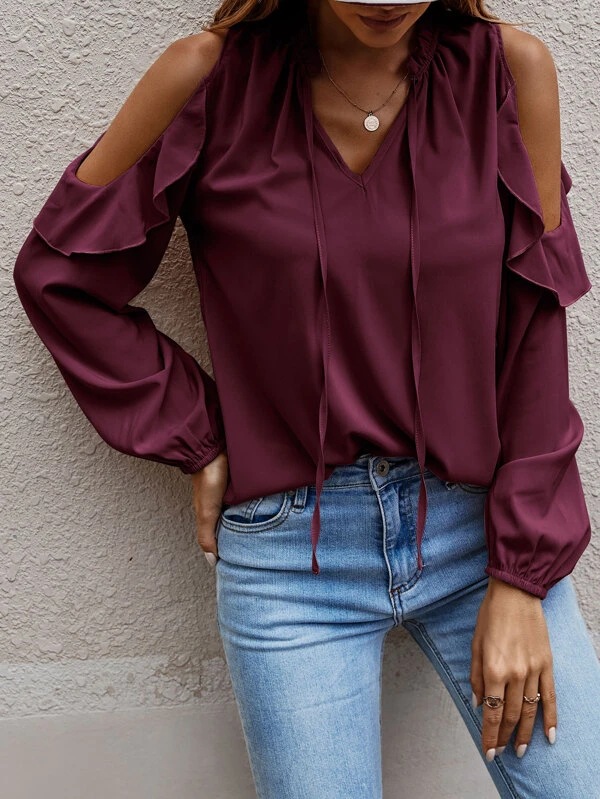 Women's Shirt Long Sleeve Blouses Fashion Color Block display picture 1
