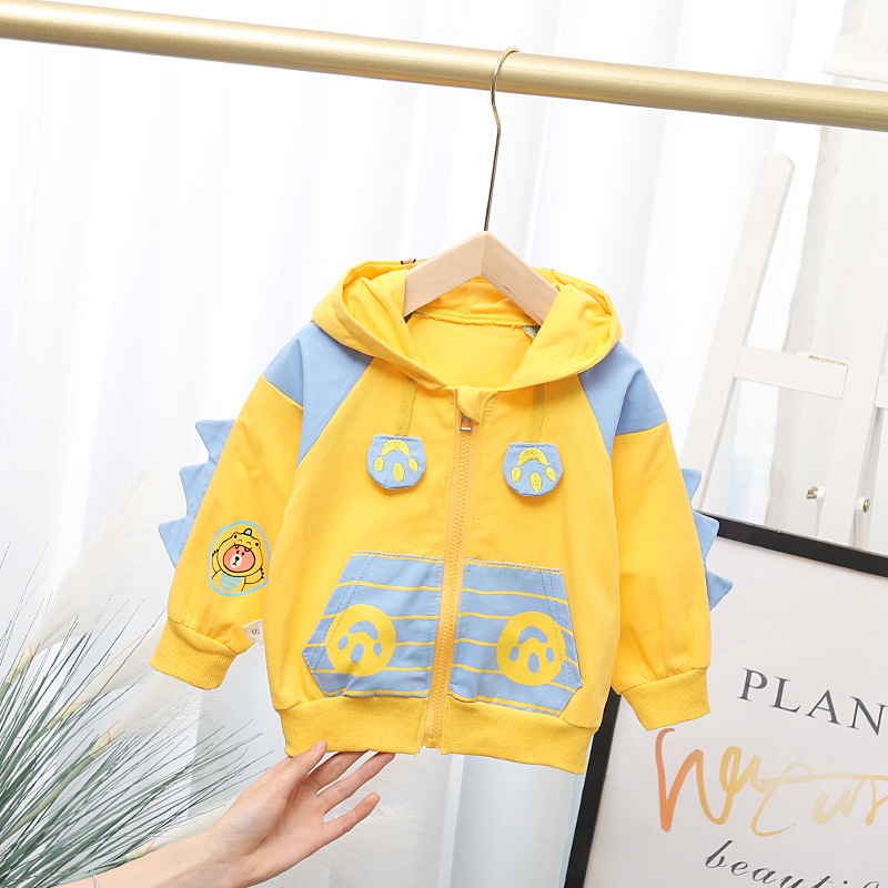 Primavera del bebé chaqueta primavera nueva chaqueta de niñas cardigan primavera y otoño niños dinosaurio ropa de primavera chaqueta de niño ropa de niños