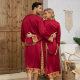 Cross-border New Baroque Couple Nightgown Long Sleeve Robe Long Morning Gown Luxury Satin Bathrobe WP3403