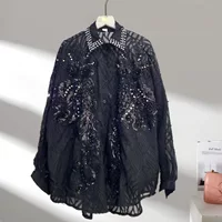 Модная кружевная блузка, французский стиль, корейский стиль