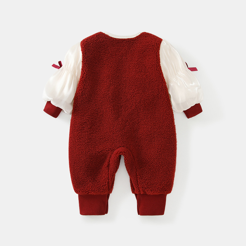 겨울 새로운  점프 수트 기모  옷 입체 공  점프 수트 겨울