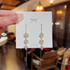 Universal zirconium, earrings, crystal, micro incrustation, flowered, light luxury style, wholesale