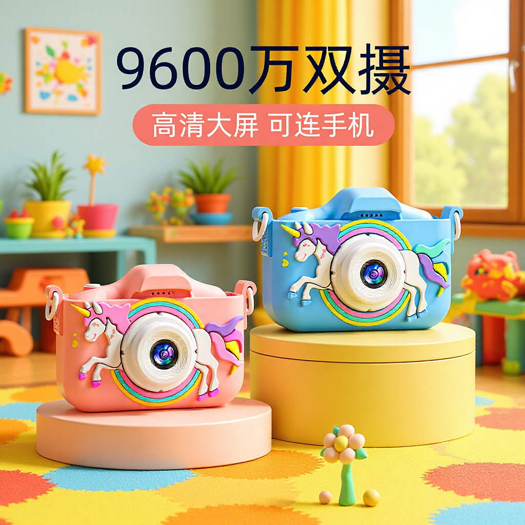 Children's Camera Can Take Photos and Videos, Mini Slr Camera for Students, Boys and Girls, High-Definition Digital Children's Camera for Campus Use