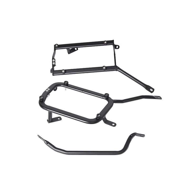Aplicable a Benelli 502X marco lateral Jimpeng motocicleta marco lateral de caja lateral de acero al carbono soporte de tubo de escape de caja lateral