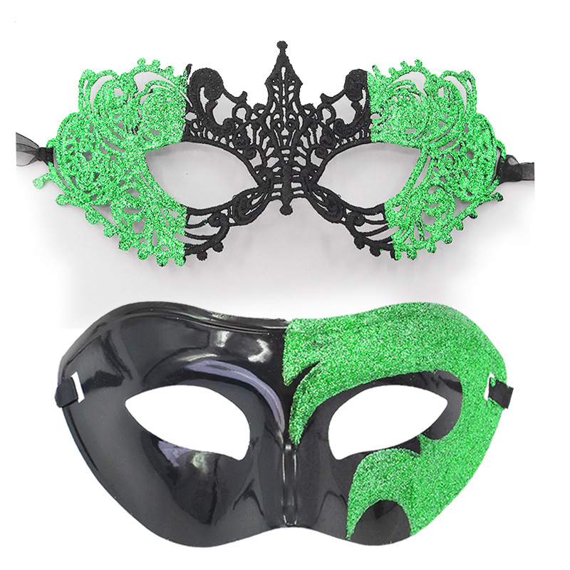 Halloween encaje pequeña punta máscara de polvo para mujeres pareja baile de masquilla mitad cara princesa máscara de disfraz